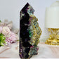Large High Grade Druzy Fluorite Tower 471g 14cm