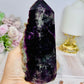 Large High Grade Druzy Fluorite Tower 471g 14cm