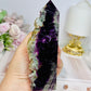 Large High Grade Druzy Fluorite Tower 471g 14cm