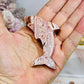 Crazy Lace Agate Carved Dolphin 7cm