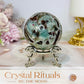 Rare Aquamarine & Pink Tourmaline Sphere on Stand 231g