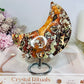 Large Money Agate Moon On Stand 366g 13.5cm
