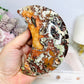 Large Money Agate Moon On Stand 366g 13.5cm