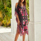 Stunning New CZARINA Romantic Flowers Short Kaftan with Slit