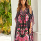 Stunning New CZARINA Romantic Flowers Short Kaftan with Slit