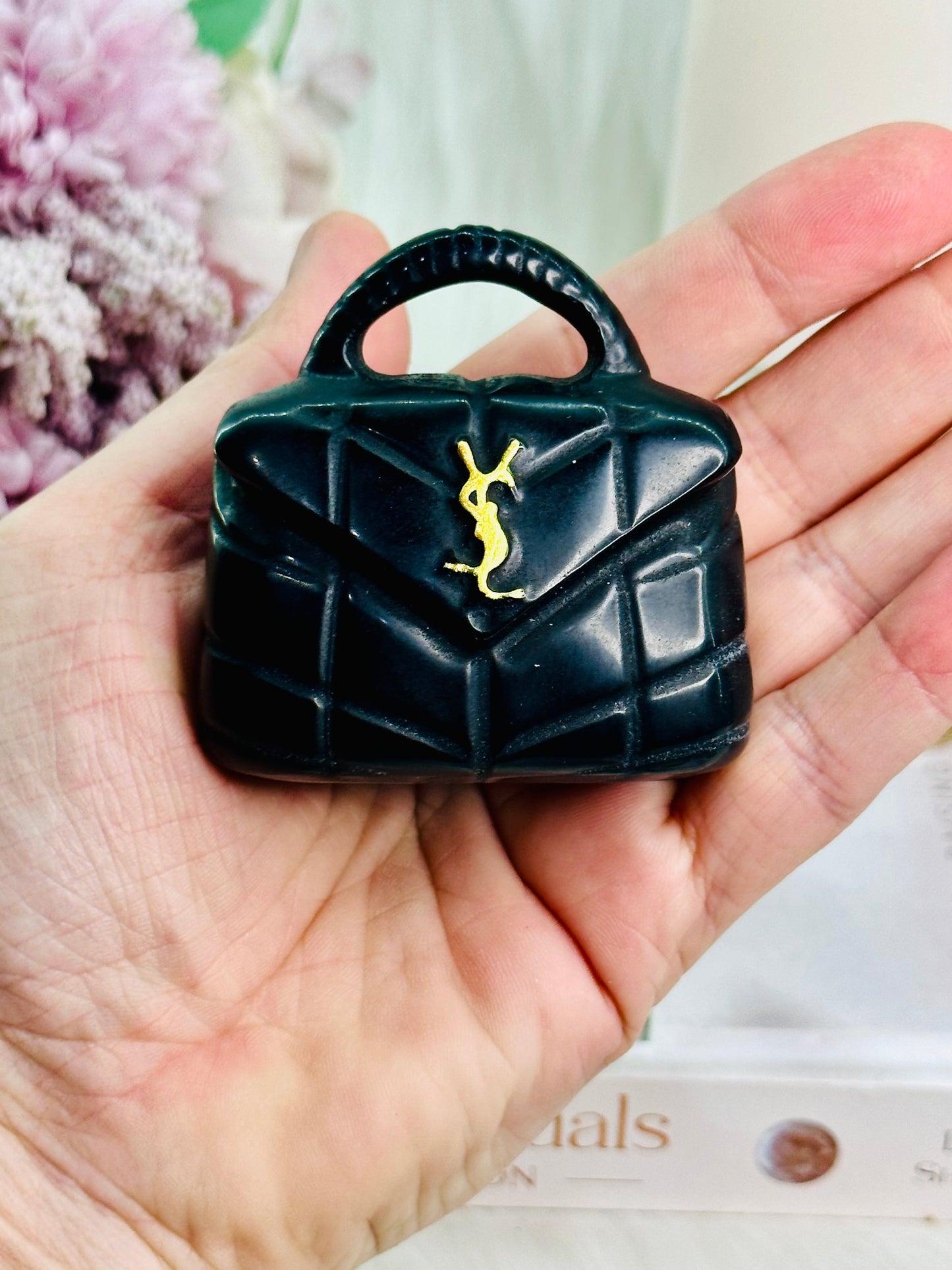 Incredible Deal!!! Set of 4 Black Obsidian Handbag Carvings ~ Gucci, Yves Saint Laurent, Christian Dior, Chanel ~ Individual Price $49 each ~ Package Price $149 (Save $47) xx