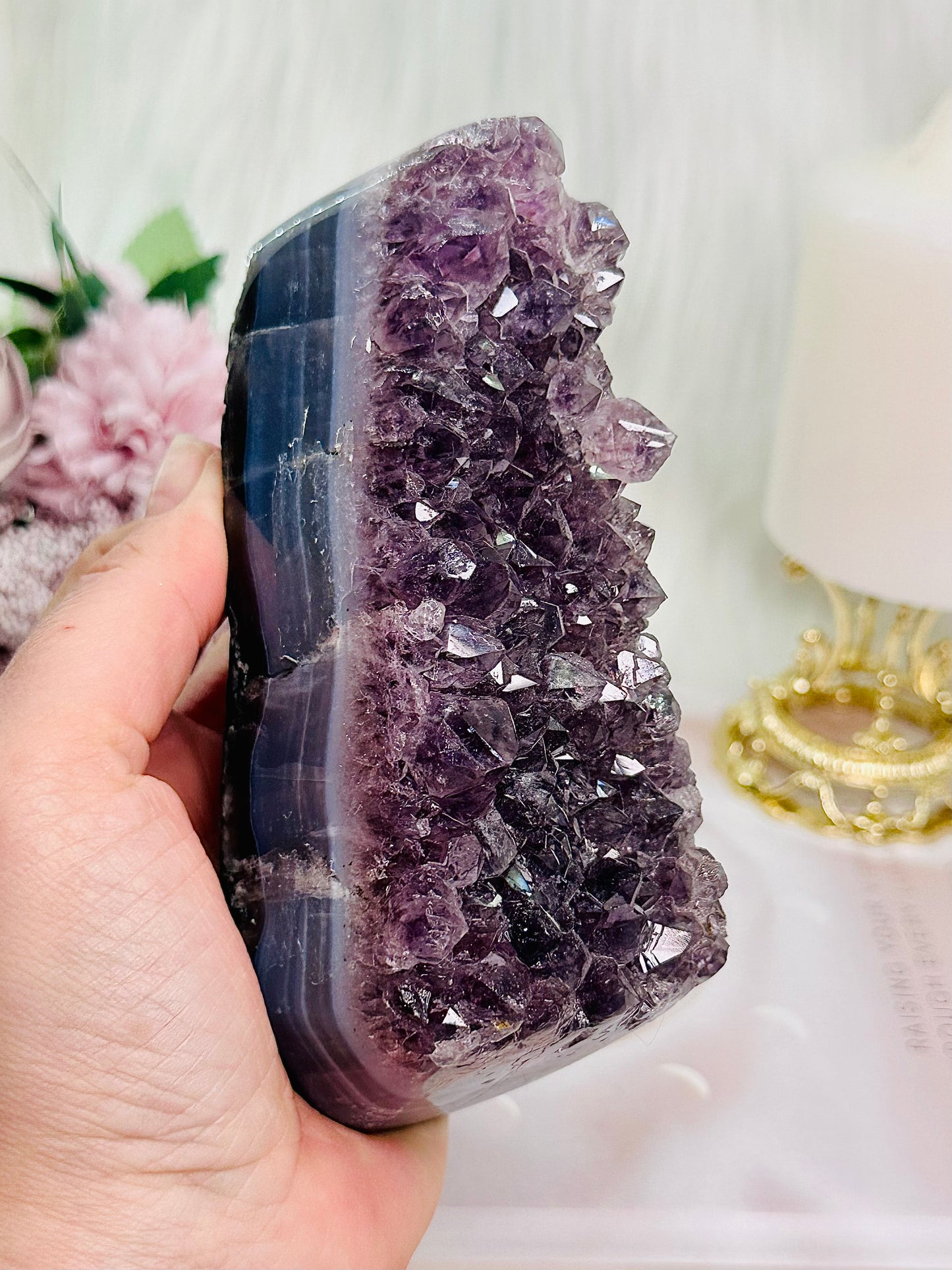 Simply Stunning Chunky 637gram Amethyst Agate Cluster From Brazil Just Gorgeous
