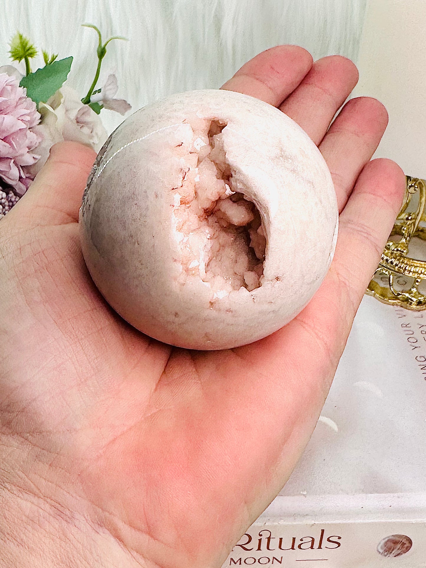 Spectacular & Unique Stunning Druzy Pink Amethyst Sphere From Brazil (5cm) A Gorgeous Magical Piece On Silver Stand (stand in pic is display only)