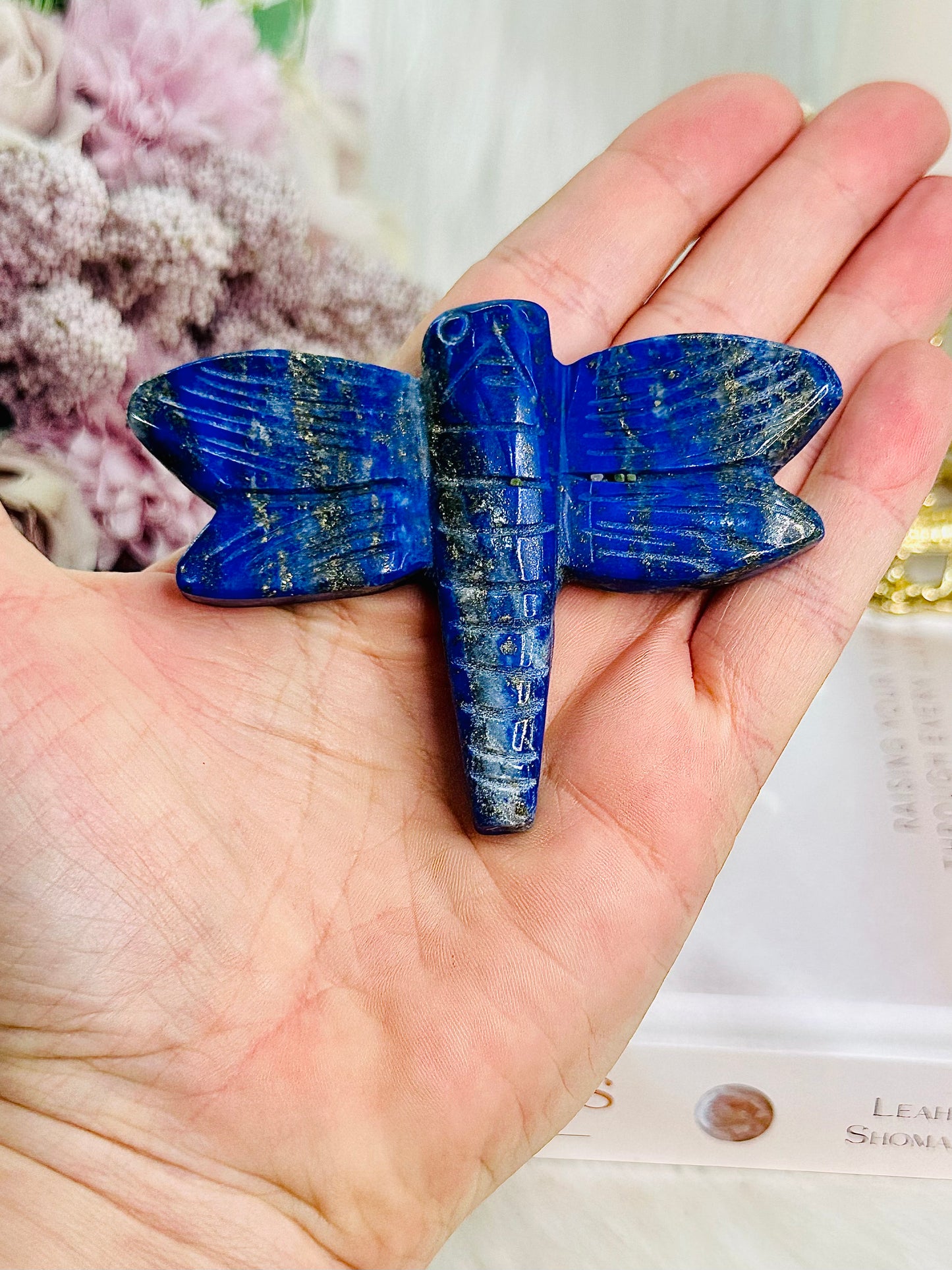Gorgeous Lapis Lazuli Carved Dragonfly
