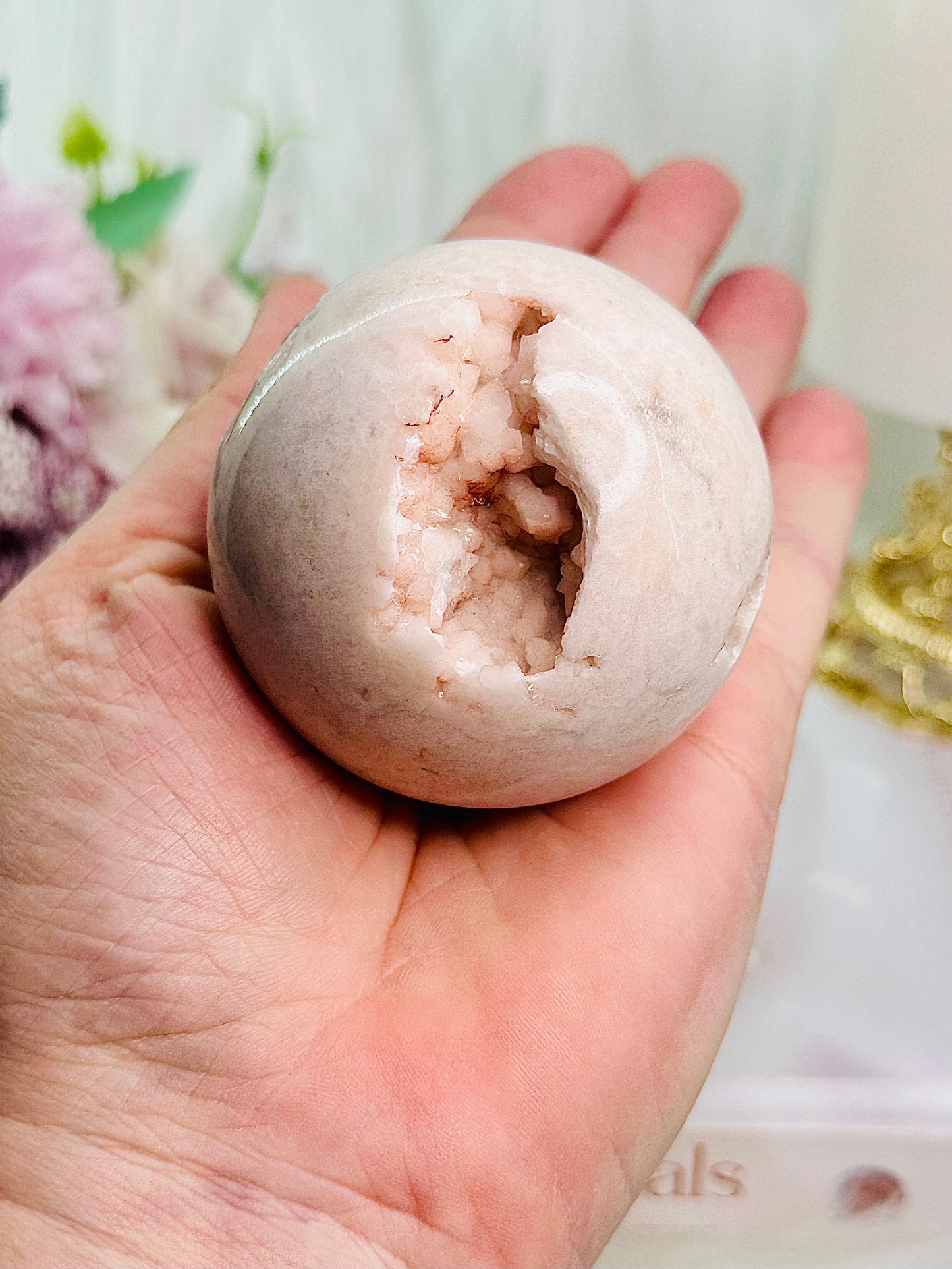 Spectacular & Unique Stunning Druzy Pink Amethyst Sphere From Brazil (5cm) A Gorgeous Magical Piece On Silver Stand (stand in pic is display only)