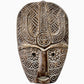 Amazing Large Natural White Wash Wood Tribal Carved Mask 45cm x 29cm