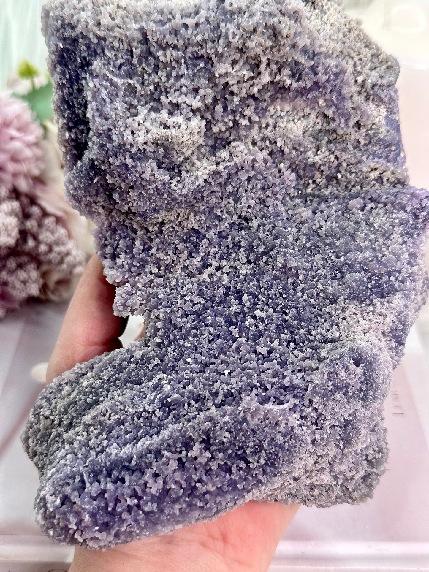 Wisdom & Calmness ~ Absolutely Gorgeous Large 900gram Grape Agate Specimen On Stand