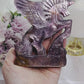 ⚜️ SALE ⚜️ INCREDIBLE & ABSOLUTELY MAGNIFICENT 13CM PURPLE MICA PEGASUS CARVING ~ A TRUE MASTERPIECE!!!