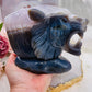 INCREDIBLE HUGE 2.49KG DRUZY AGATE AMETHYST LION HEAD CARVING - ABSOLUTE MASTERPIECE!!! $899 x