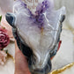 INCREDIBLE HUGE 2.49KG DRUZY AGATE AMETHYST LION HEAD CARVING - ABSOLUTE MASTERPIECE!!! $899 x